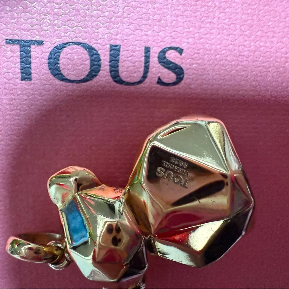 Tous 2.2CM large Gold 18kt 925 Geometric Pendant Second Hand 👋
